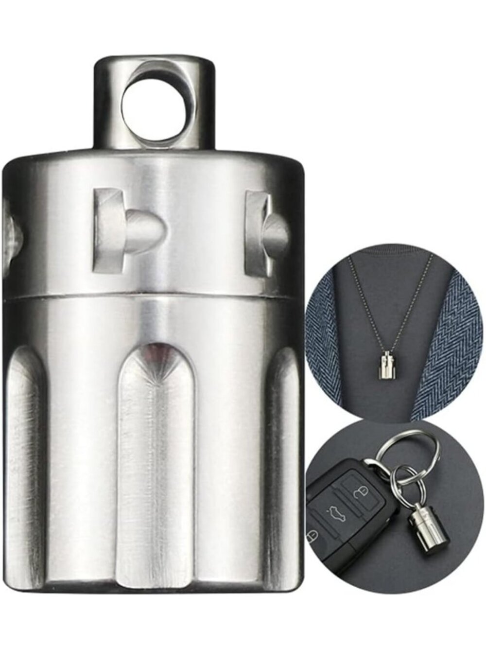 Waterproof Mini Pill Case Keyring Necklace - Travel-Friendly Capsule Holder for